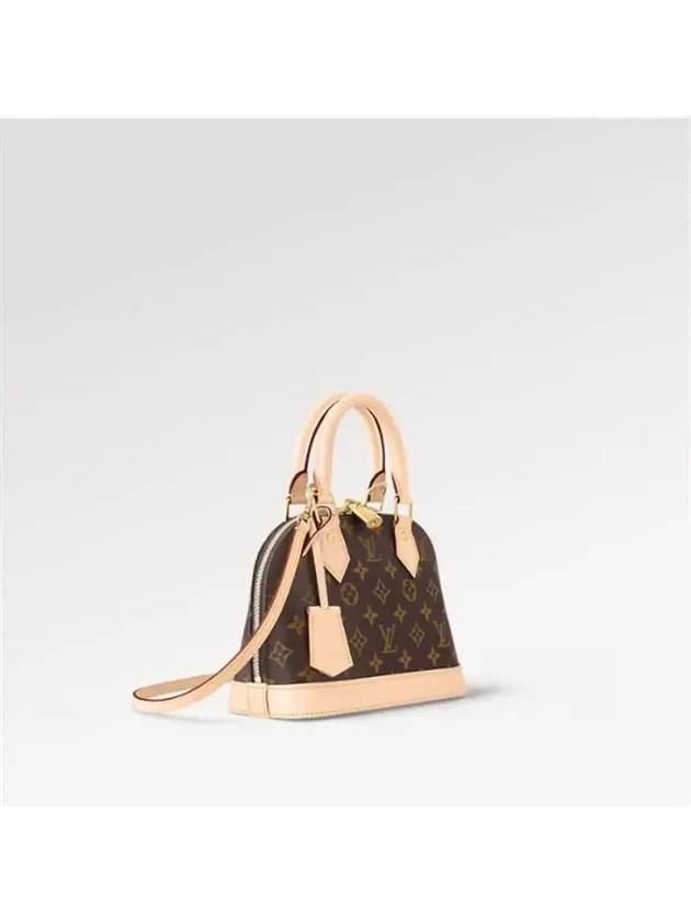 Alma BB Monogram Tote Bag Brown