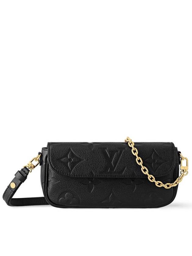 Women's Ivy Monogram Empreinte Chain Long Wallet Black