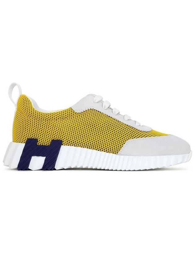 Yellow Navy Mesh Bouncing Sneakers