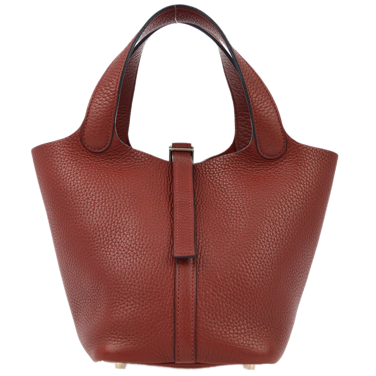 Hermes Rouge Garance Taurillon Clemence Picotin PM Handbag