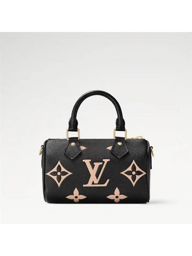 Women's Nano Speedy Monogram Cross Bag Black