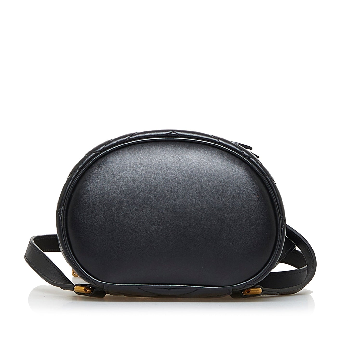 Gucci GG Marmont Round Backpack Black Matelassé