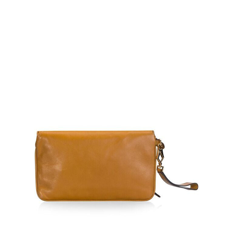 Adeline Belted Foldover Flap Clutch