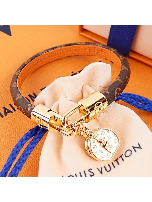 Women's LV Tribute Charm Bracelet Brown Gold