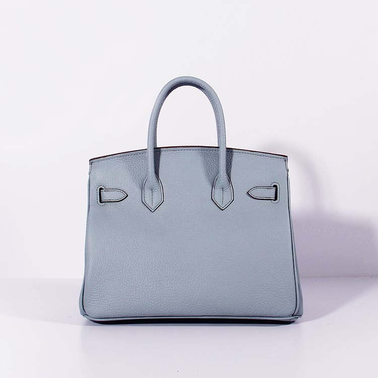 Hermes 30cm Birkin Bag Togo Leather With Strap Blue Lin Gold