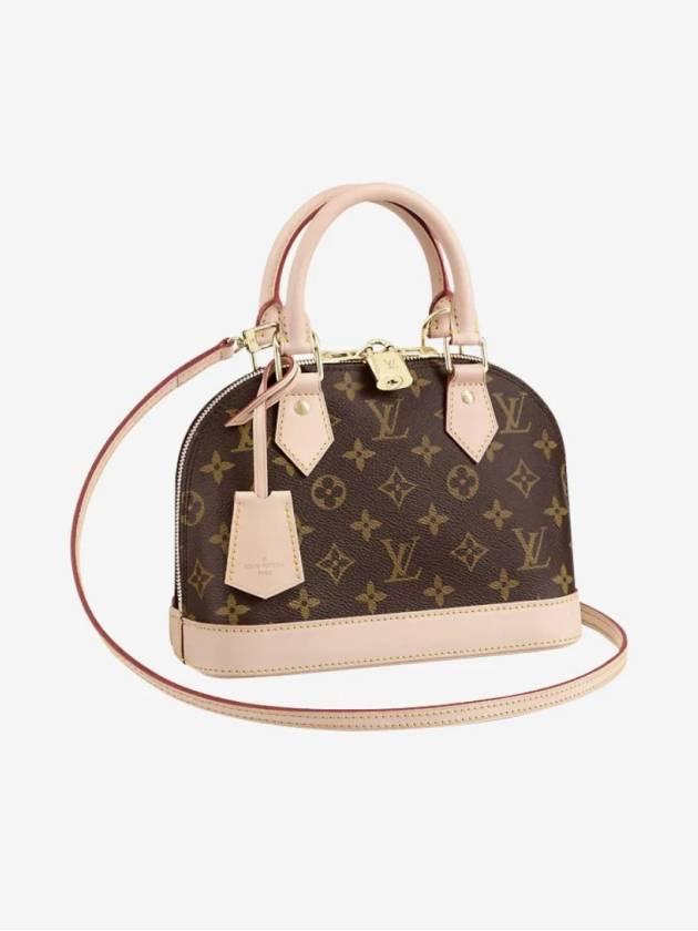 Alma BB Monogram Tote Bag Brown