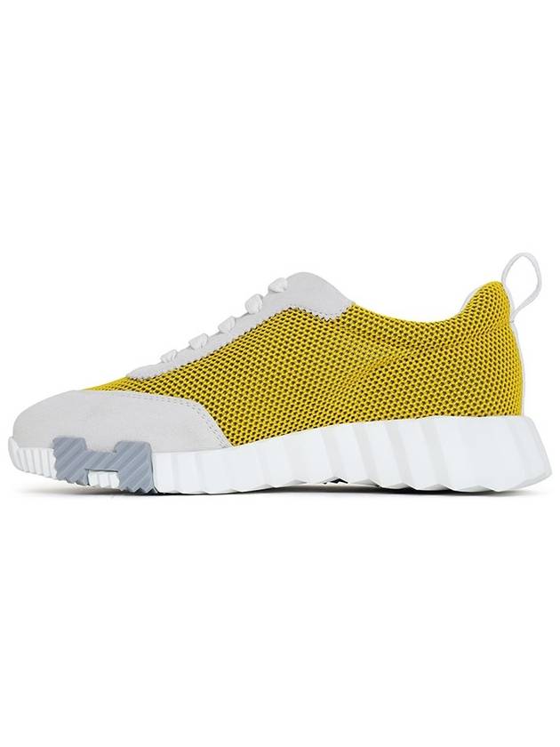 Yellow Navy Mesh Bouncing Sneakers