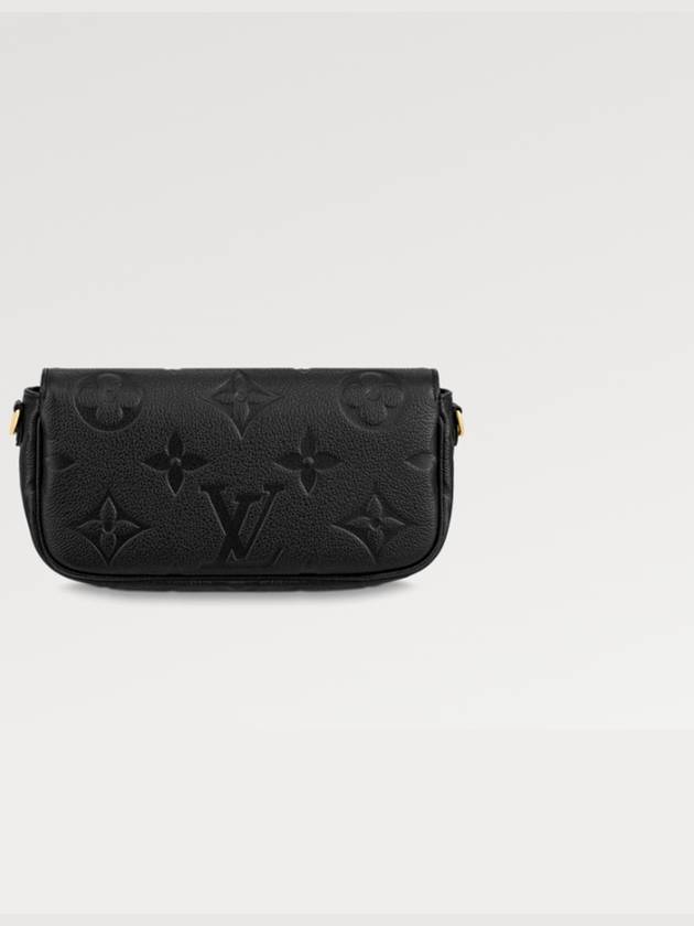 Women's Ivy Monogram Empreinte Chain Long Wallet Black