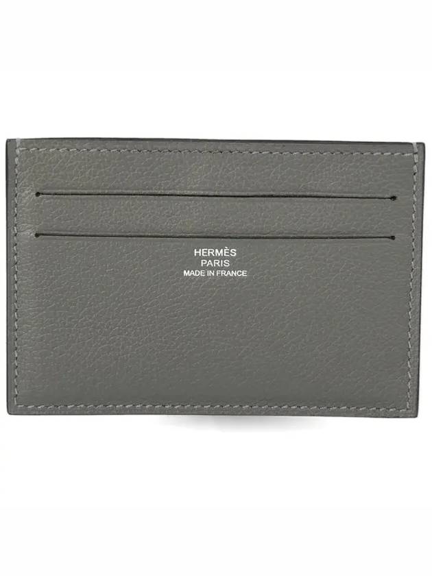 Hermes Citizen Twill Card Wallet Gris Meyer Bleu France Bleu Saphir