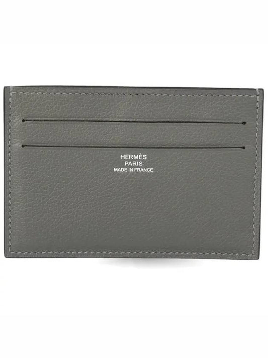 Hermes Citizen Twill Card Wallet Gris Meyer Bleu France Bleu Saphir