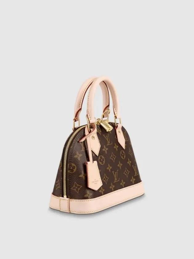 Alma BB Monogram Tote Bag Brown