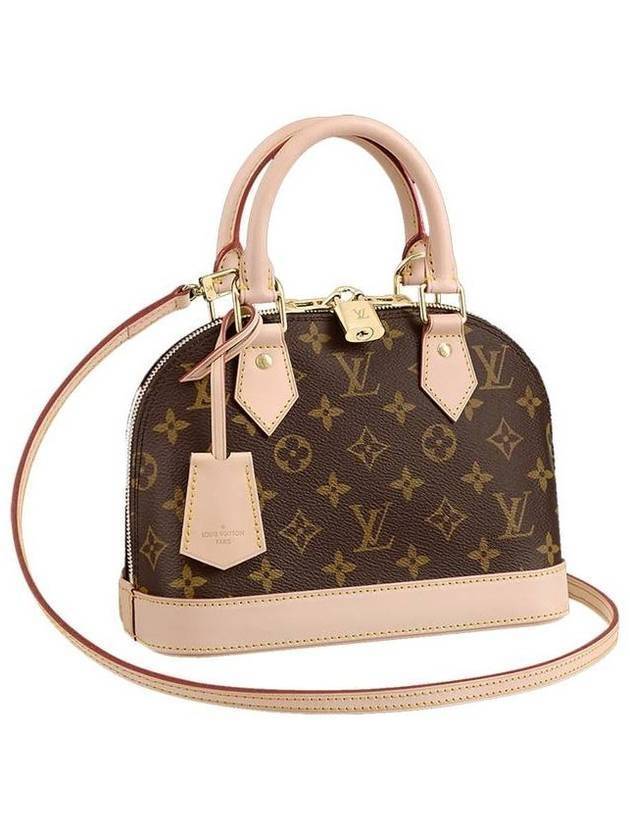 Alma BB Monogram Tote Bag Brown