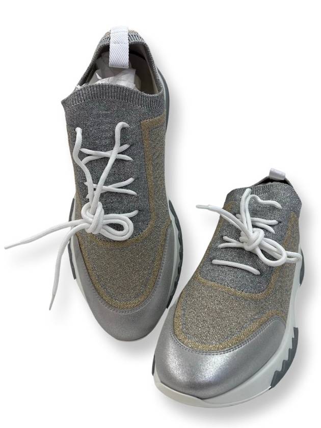 Addict Women's Sneakers Gray Gold Pearl