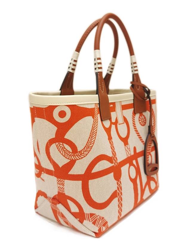 Women's Steeple 25 Tote Bag Ivory Orange H083621CK