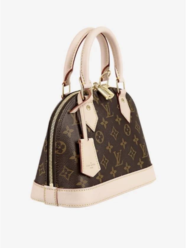 Alma BB Monogram Tote Bag Brown