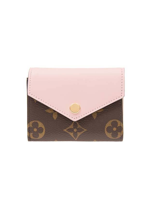 Zoe Monogram Flap Bicycle Wallet Rose Ballerine