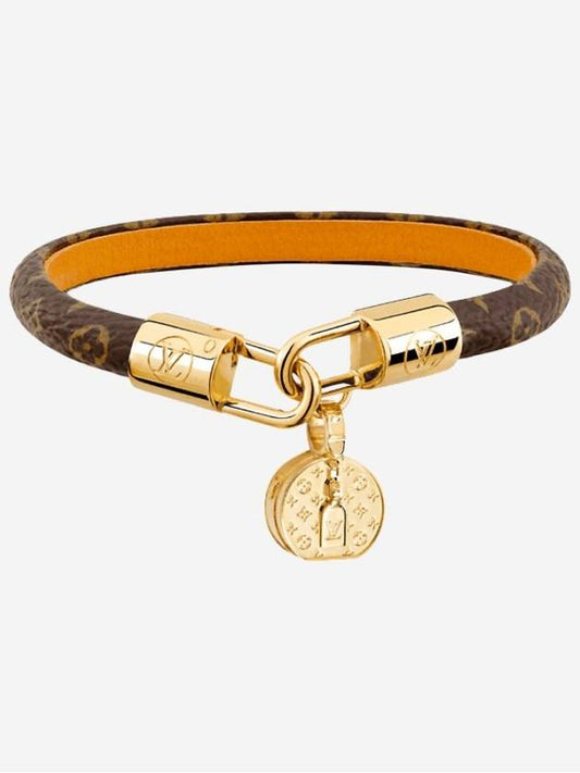 Women's LV Tribute Charm Bracelet Brown Gold