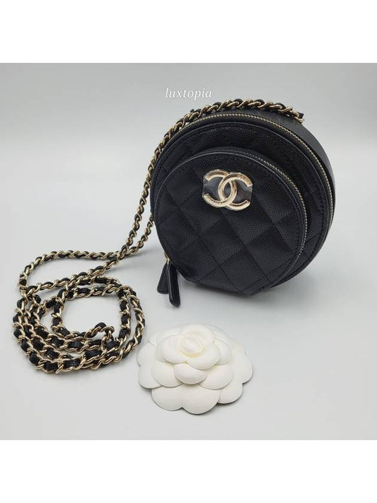 Women s Mini Bag Caviar Chain Round Circular Cross AP3922