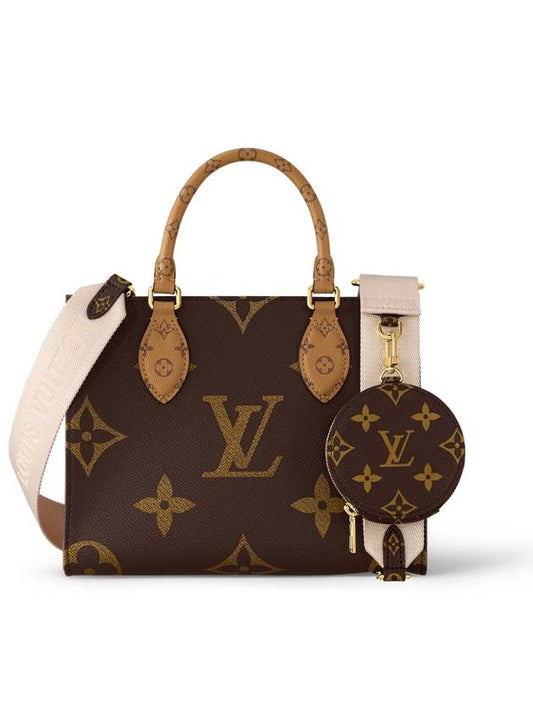 Women's On the Go PM Monogram Tote Bag Brown