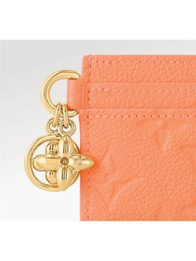 Women's LV Charm Card Holder Monogram Empreinte Abricot M83586