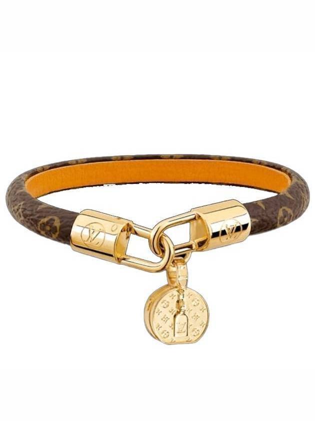 Women's LV Tribute Charm Bracelet Brown Gold