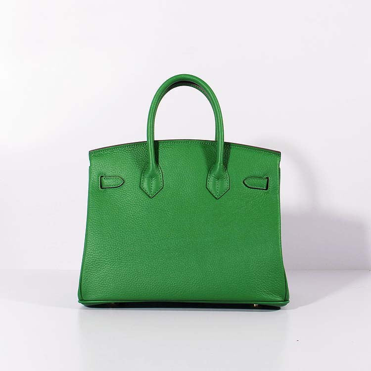 Hermes 30cm Birkin Bag Togo Leather With Strap Green Gold