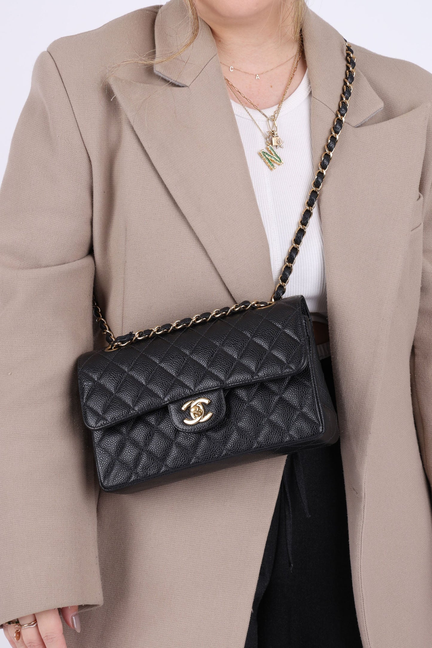 Chanel 2002 Caviar Small Double Flap