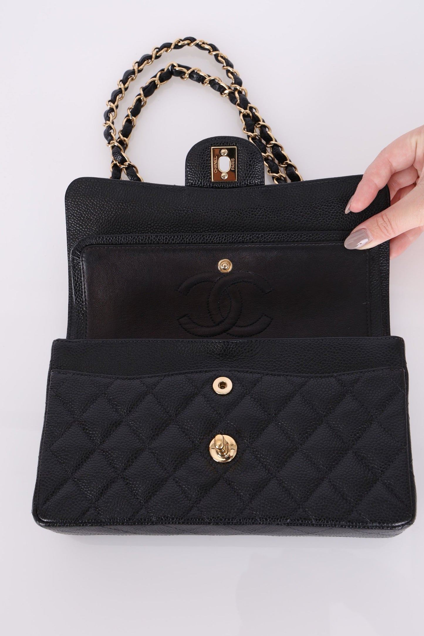 Chanel 2002 Caviar Small Double Flap