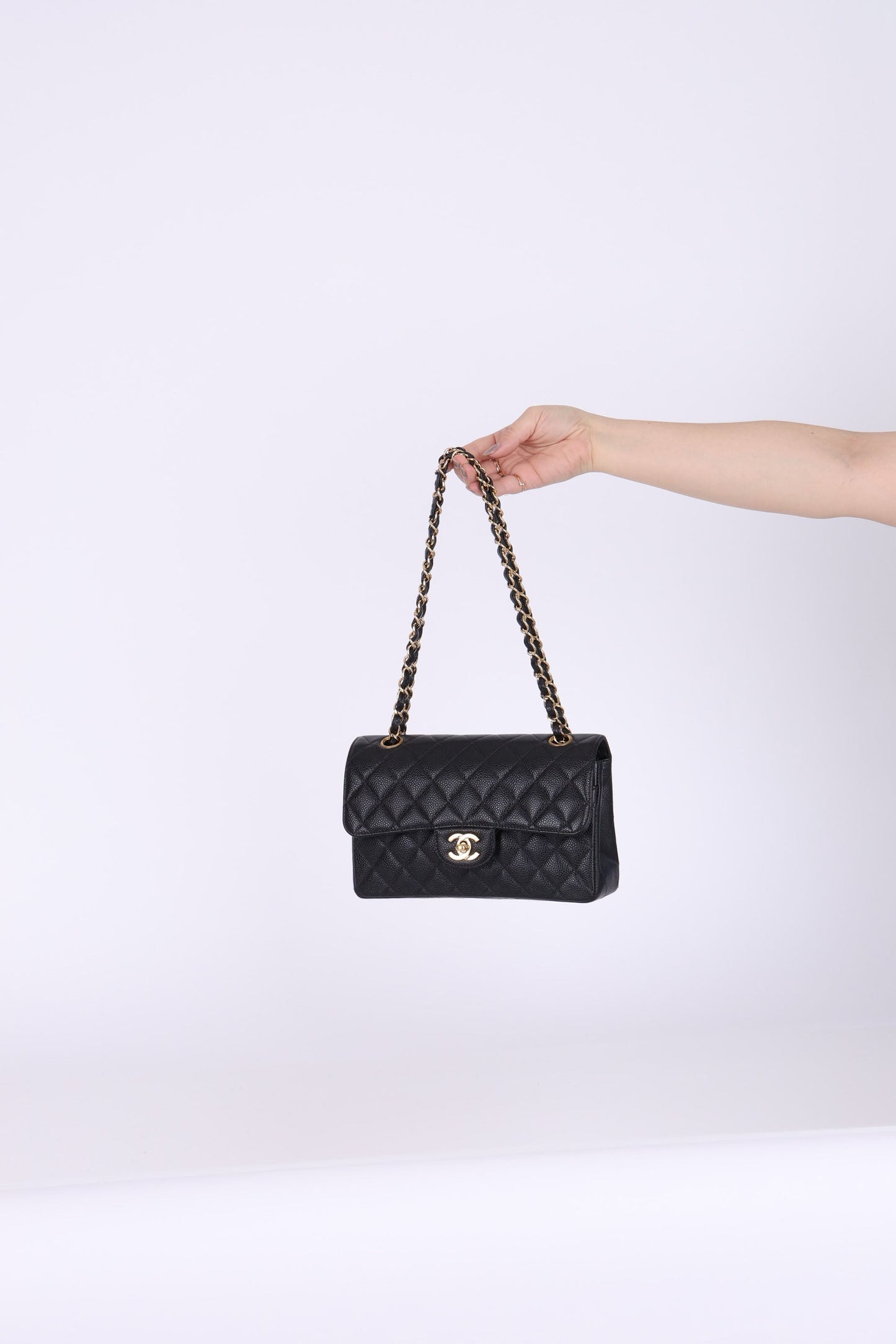 Chanel 2002 Caviar Small Double Flap