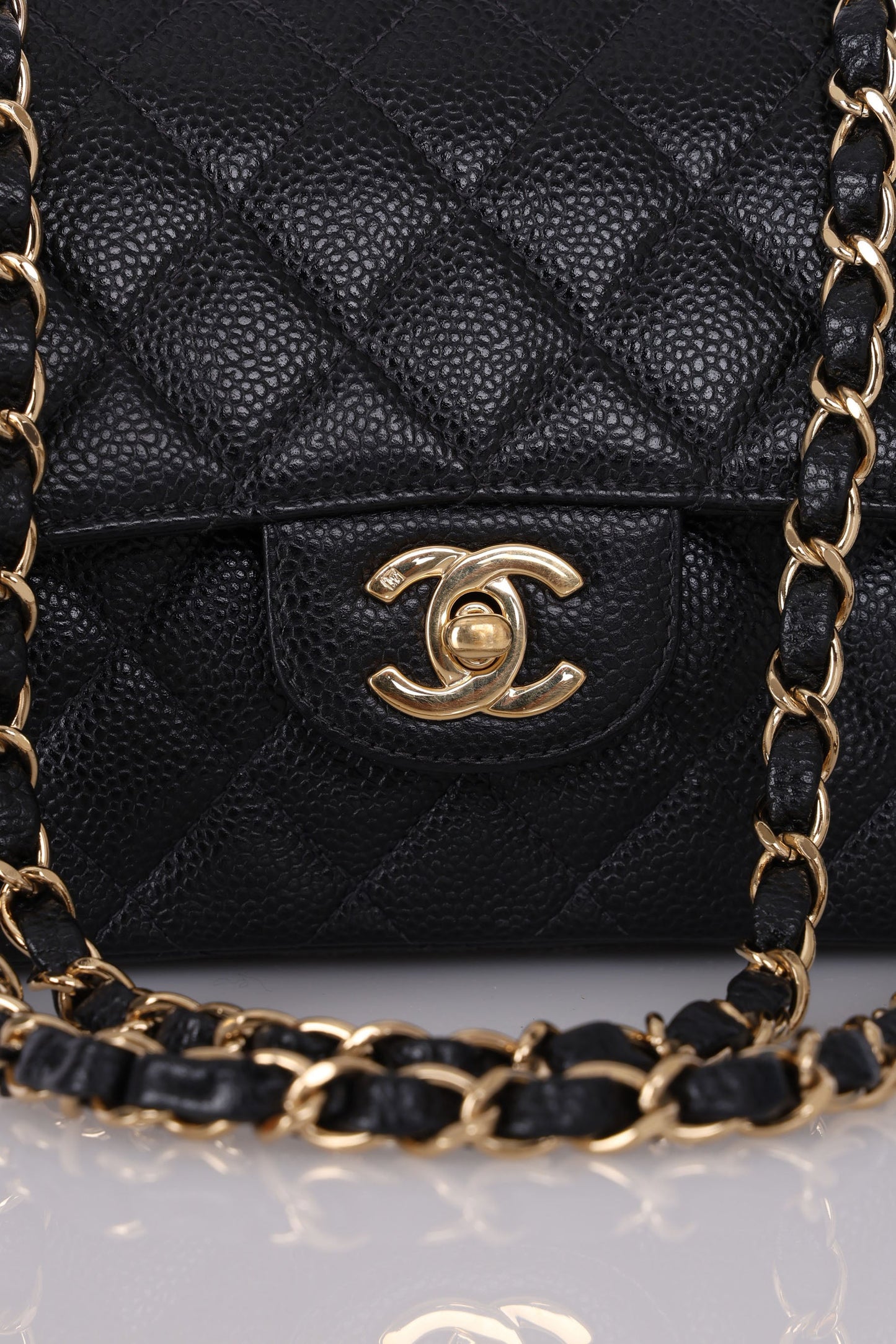 Chanel 2002 Caviar Small Double Flap