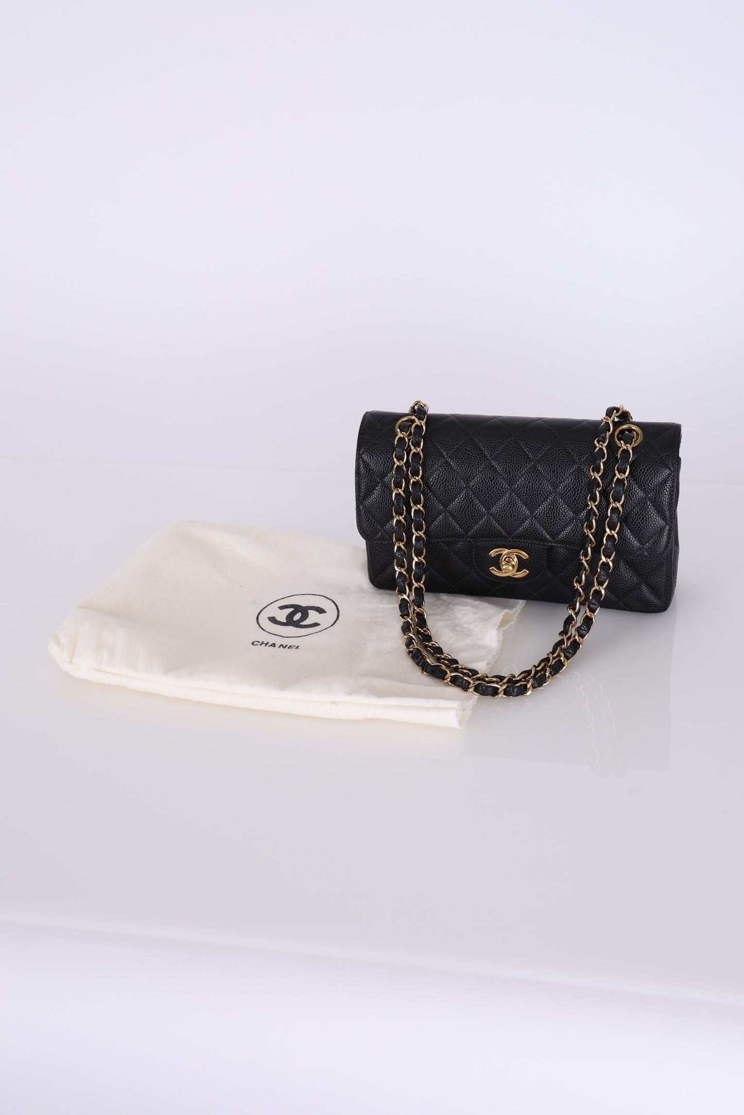 Chanel 2002 Caviar Small Double Flap