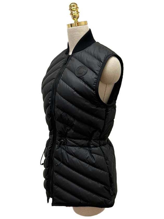 Women's Long Quilted Vest Noir