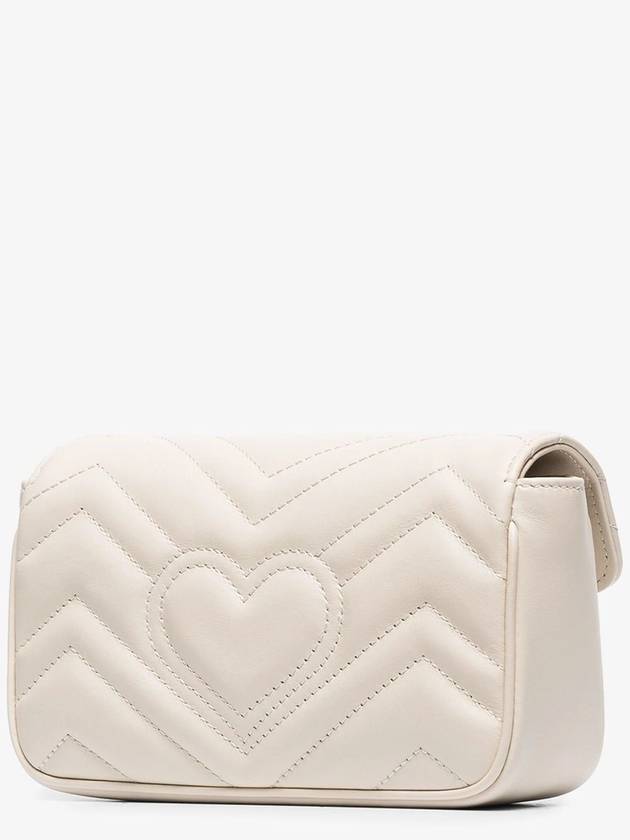 24FW GG Marmont Matelasse Leather Super Mini Bag White 476433 DTDCT 9022