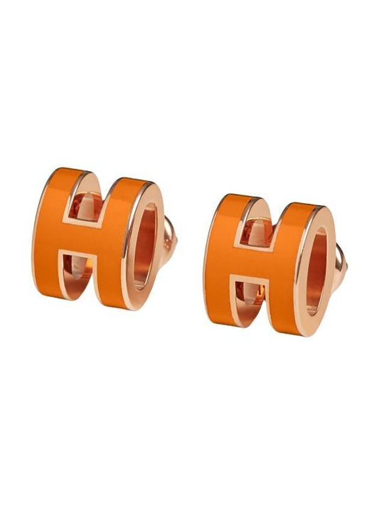 Women's Mini Pop-Ache Earrings Orange Soy Rose Gold