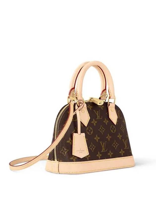 Alma BB Monogram Tote Bag Brown