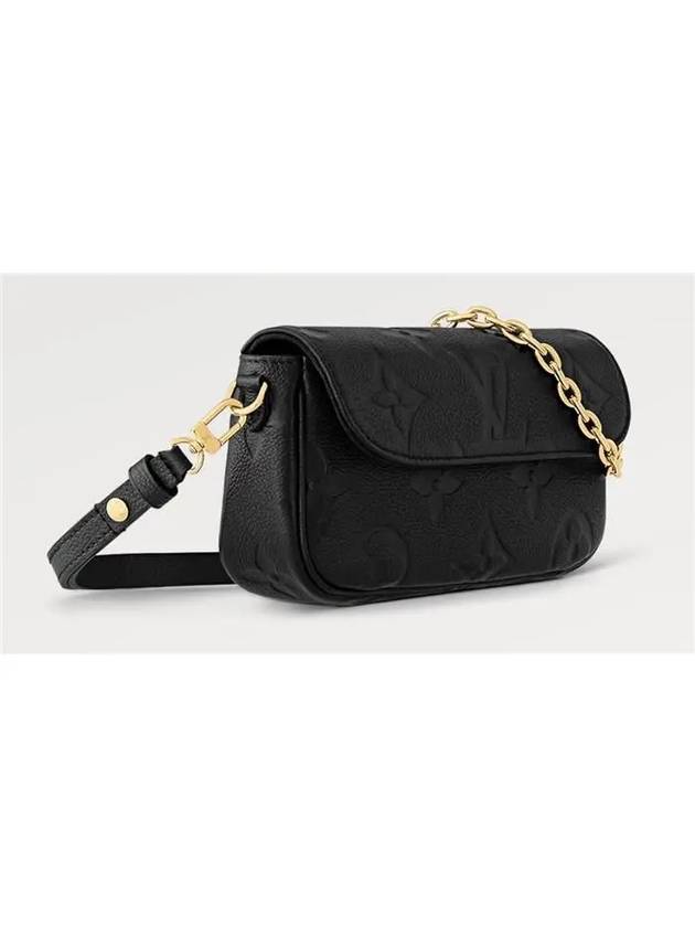 Women's Ivy Monogram Empreinte Chain Long Wallet Black