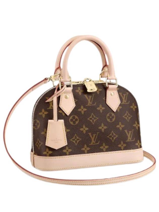 Alma BB Monogram Tote Bag Brown