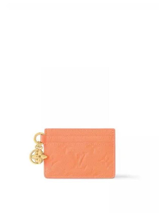 Women's LV Charm Card Holder Monogram Empreinte Abricot M83586