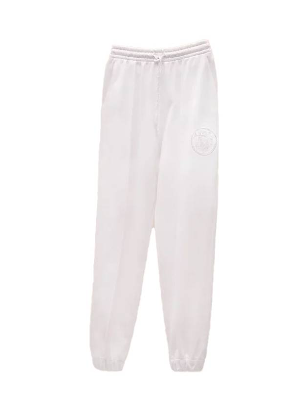 Women's Embroidered Jogger Track Pants White