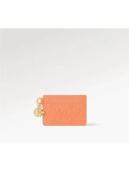 Women's LV Charm Card Holder Monogram Empreinte Abricot M83586