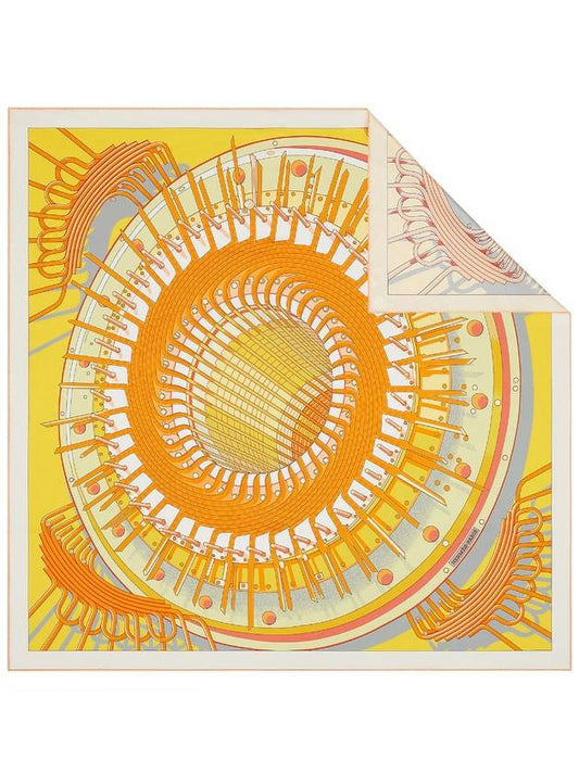 Alternateur Double Face 90 Carre Scarf Yellow Orange