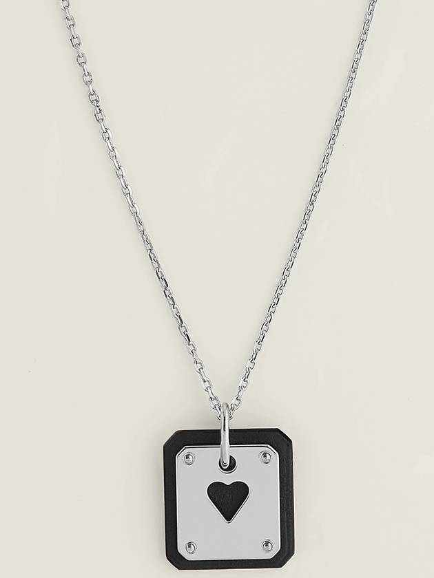 As de Coeur pendant As de Coeur Ace off heart necklace necklace palladium black H081865CK89