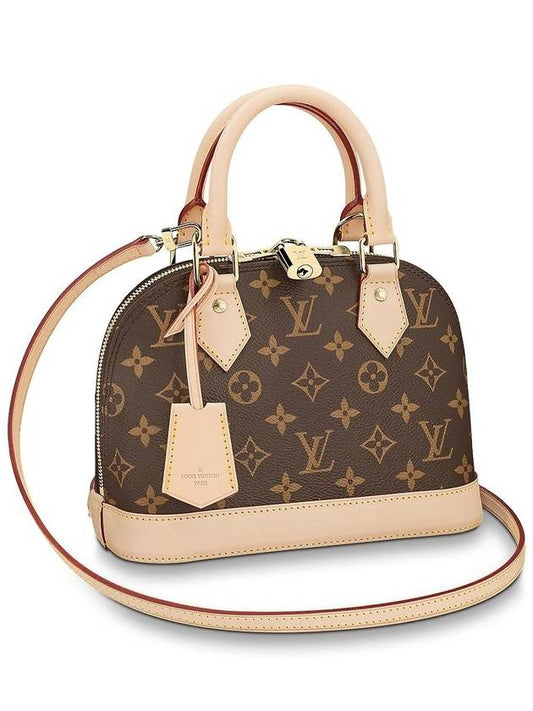 Alma BB Monogram Shoulder Bag Brown