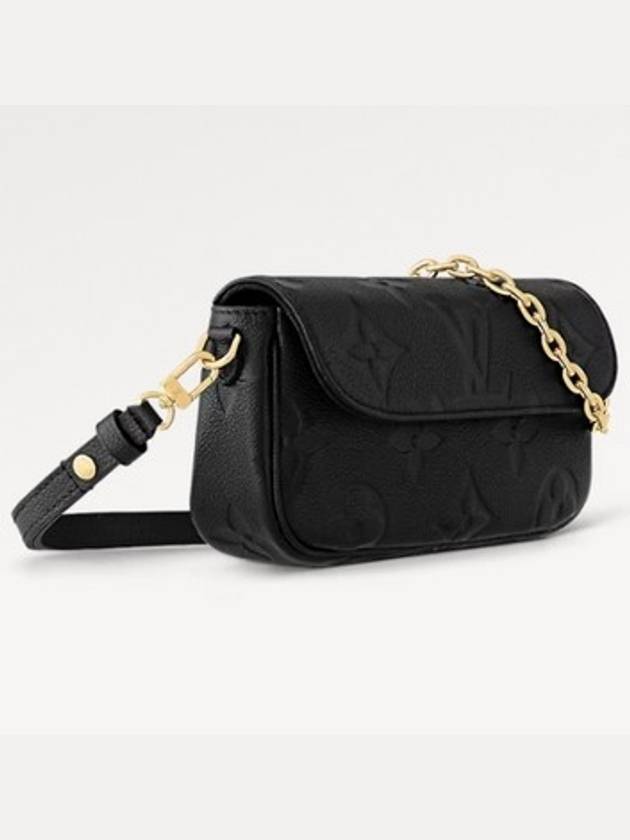 Women's Ivy Monogram Empreinte Chain Long Wallet Black