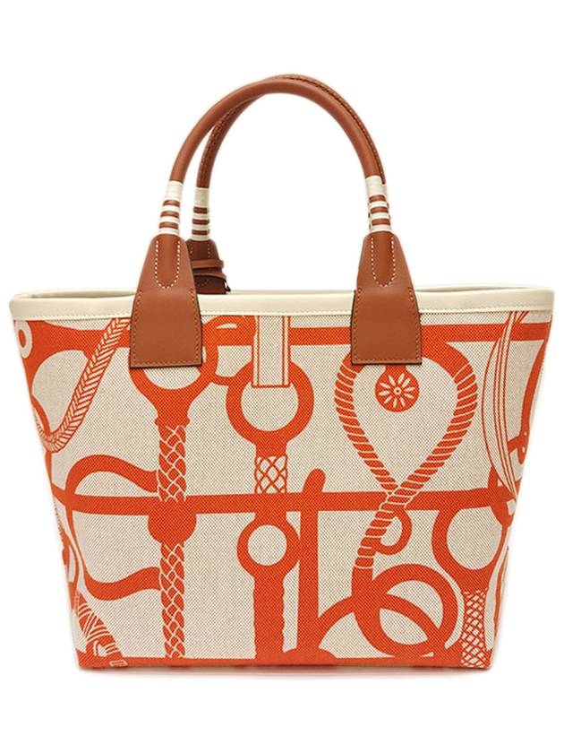 Women's Steeple 25 Tote Bag Ivory Orange H083621CK