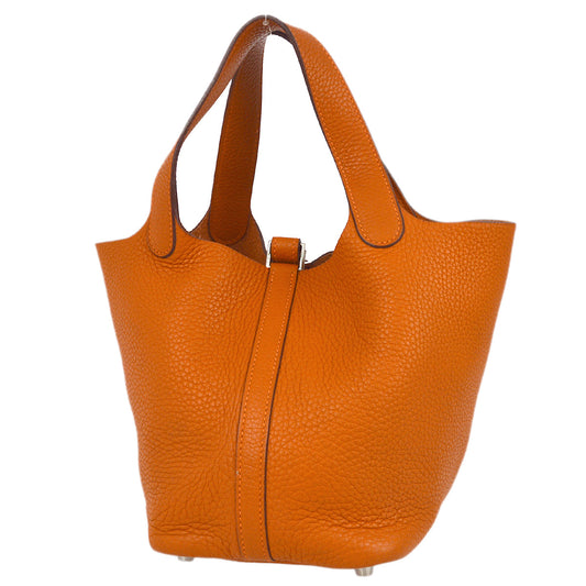 Hermes 2007 Orange Clemence Picotin PM