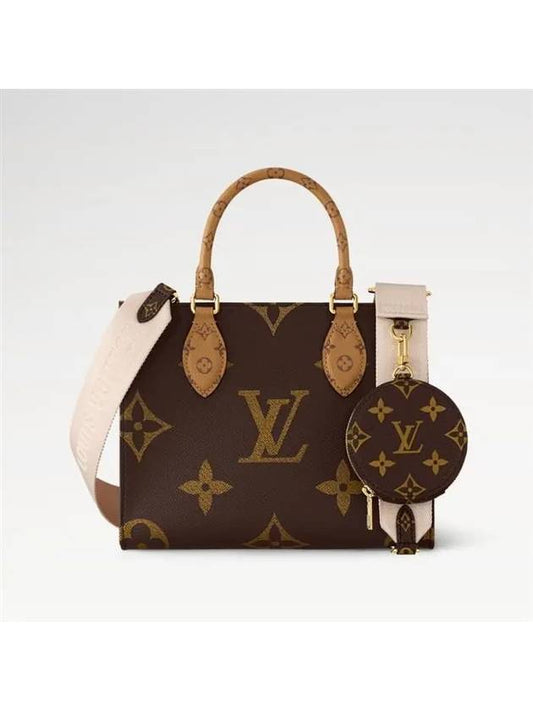 Women's Onthego PM Monogram Tote Bag Brown