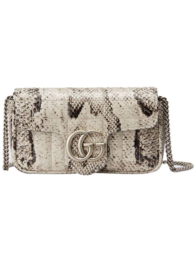 Women's GG Marmont Python Super Mini Bag Beige