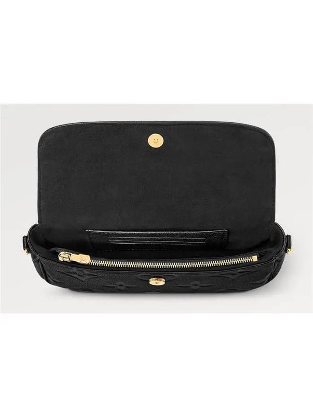 Women's Ivy Monogram Empreinte Chain Long Wallet Black