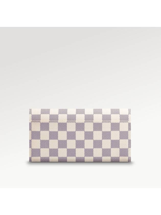 Women's Sara Damier Azur Long Wallet Ivory